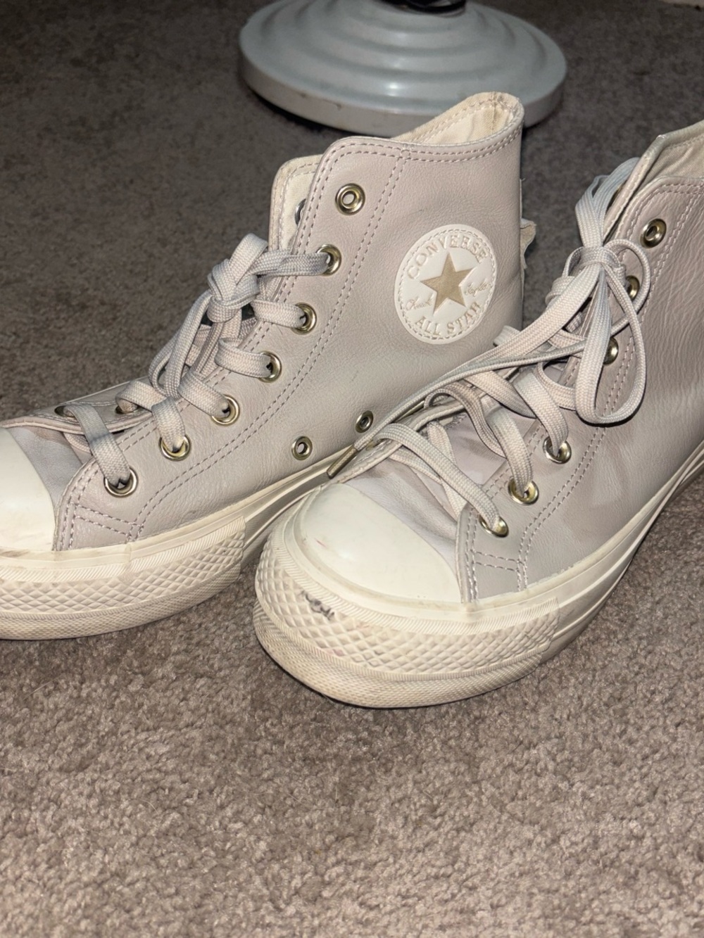 Converse Women's High-Top Sneakers in Light Beige